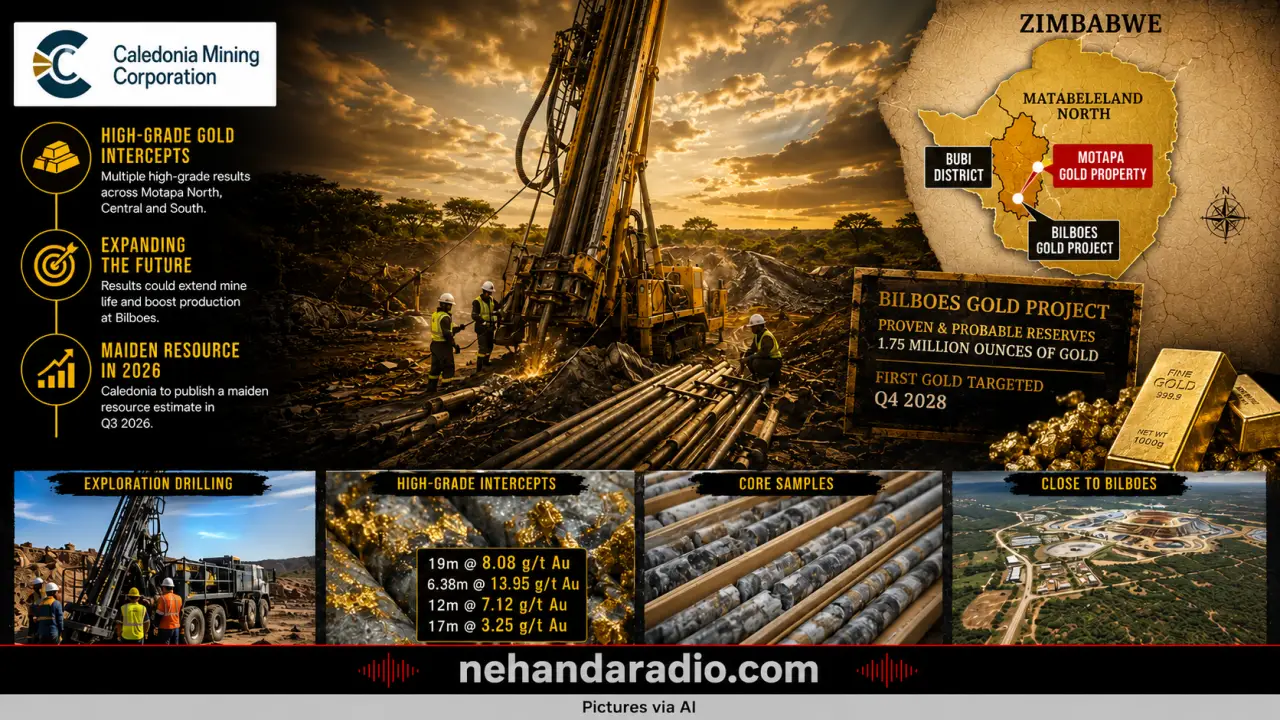 Caledonia Mining découvre un potentiel aurifère massif à haute teneur à Motapa au Zimbabwe