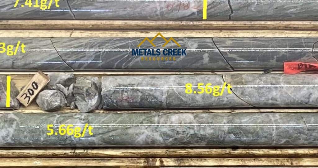 Metals Creek : 115,51 g/t d'or sur 9,85 m au projet Ogden (Timmins)